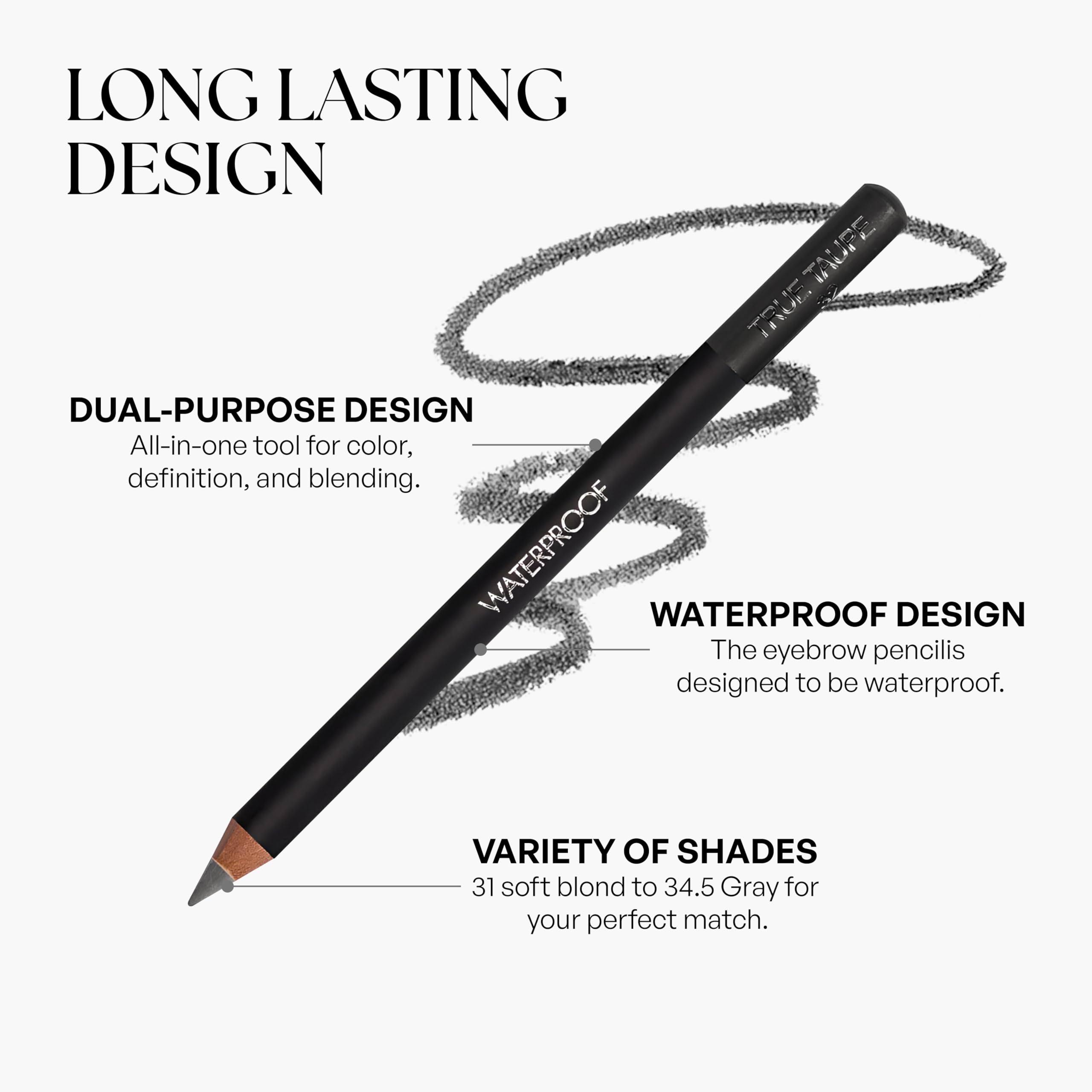 SORMÉ built-in spoolie shown for easy brow shaping and blending.