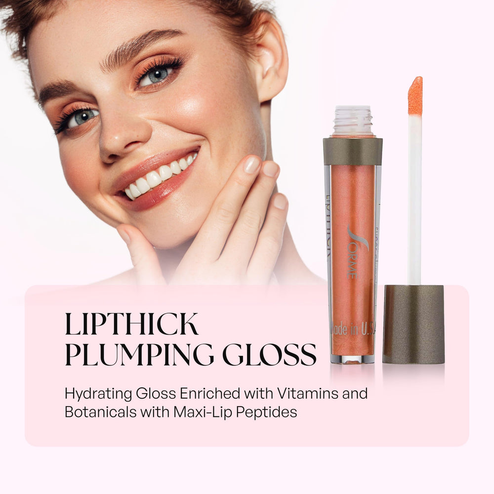 SORMÉ Lip Thick Gloss Diva application close-up showing easy, even coverage.