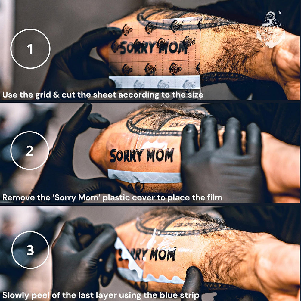 Sorry Mom adhesive protection film reduces friction and movement