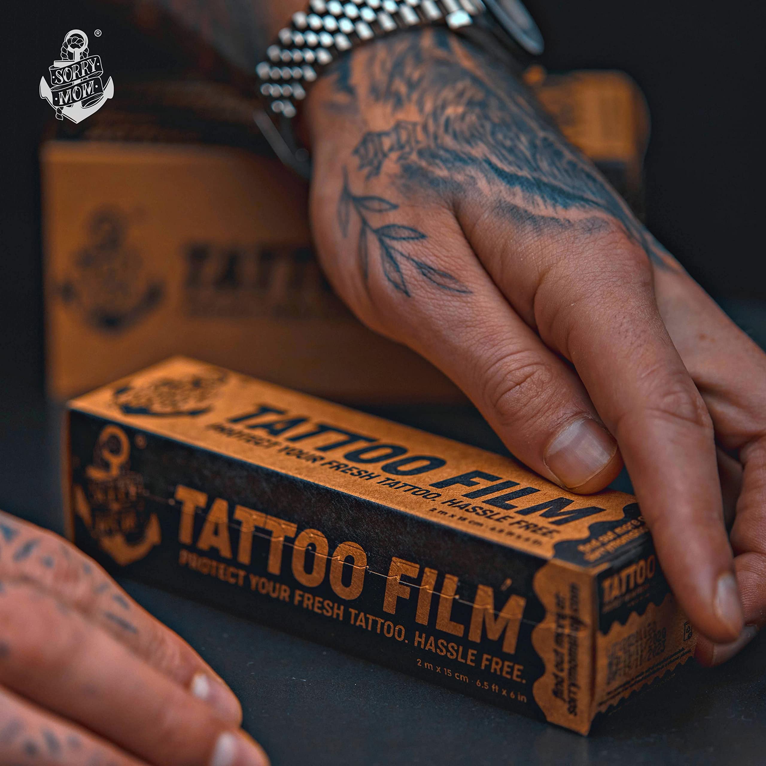 Sorry Mom studio-endorsed tattoo cover for professional aftercare
