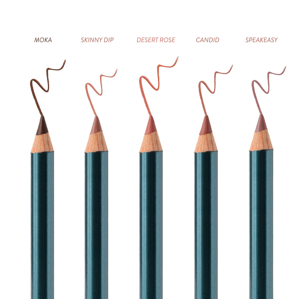 SOSHE Soft Glide Lip Liner in action with color pairings