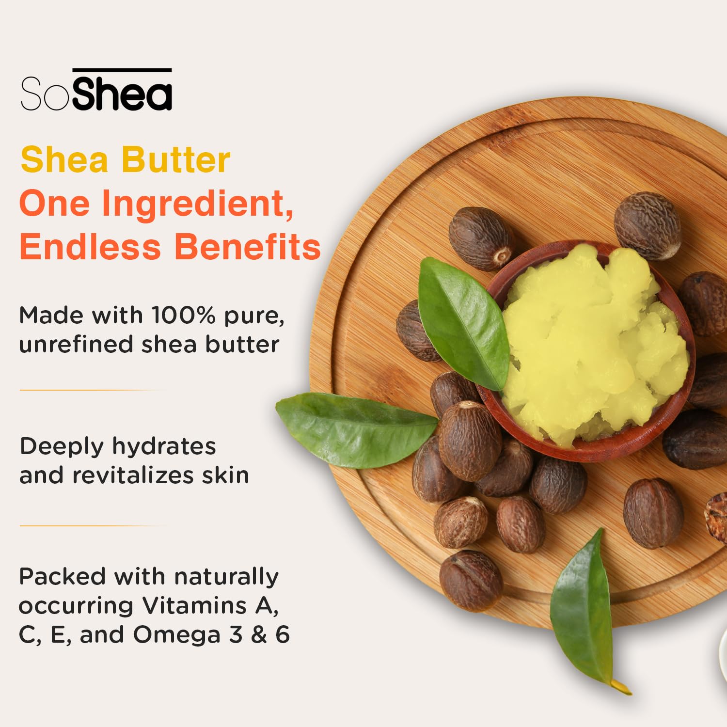 SoShea natural ingredients label emphasizes clean formulation without dyes.