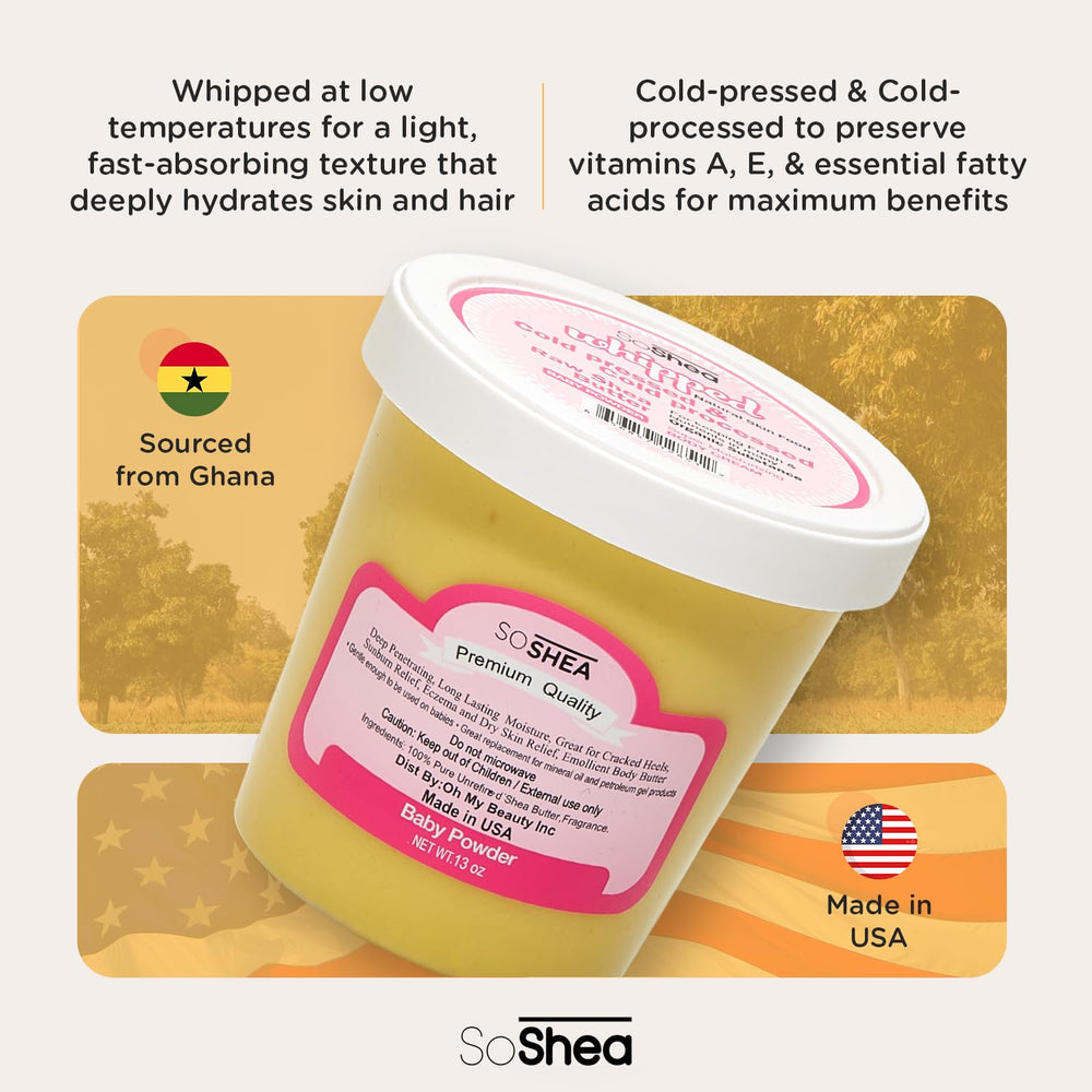 SoShea whipped texture close-up shows light, fluffy consistency for quick absorption.