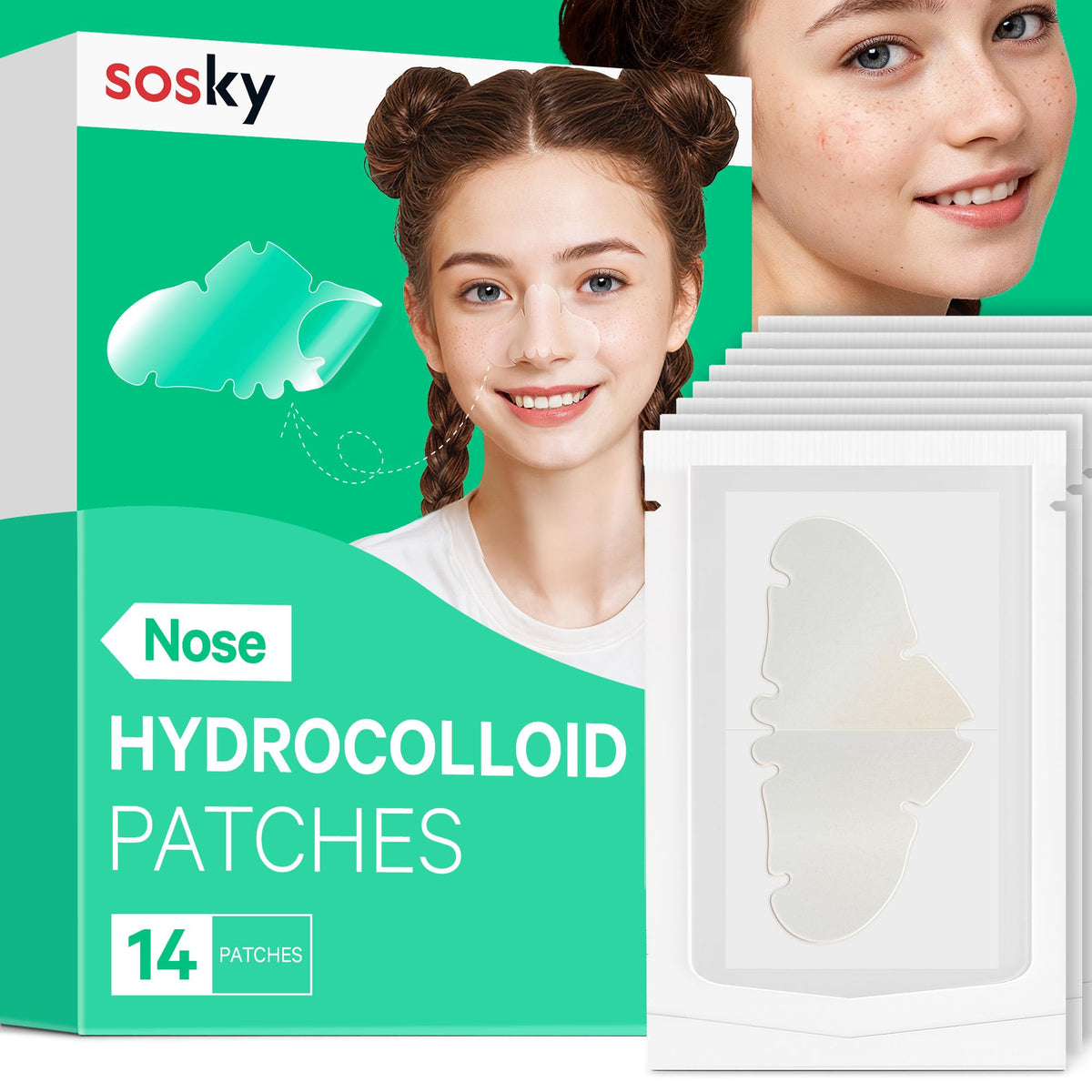 Sosky Nose Patch gentle-cleansing shows pore care for sensitive skin