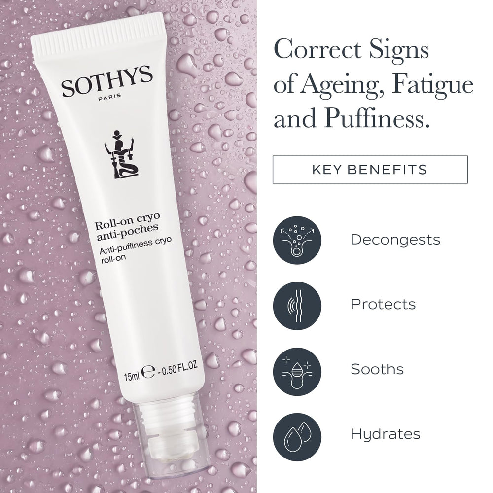 SOTHYS Cryo Roll-On packaging emphasizes sleek design and travel-friendly format.