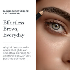 SOTHYS Eyebrow Pencil 20 Brun waterproof swatch shows lasting hold.