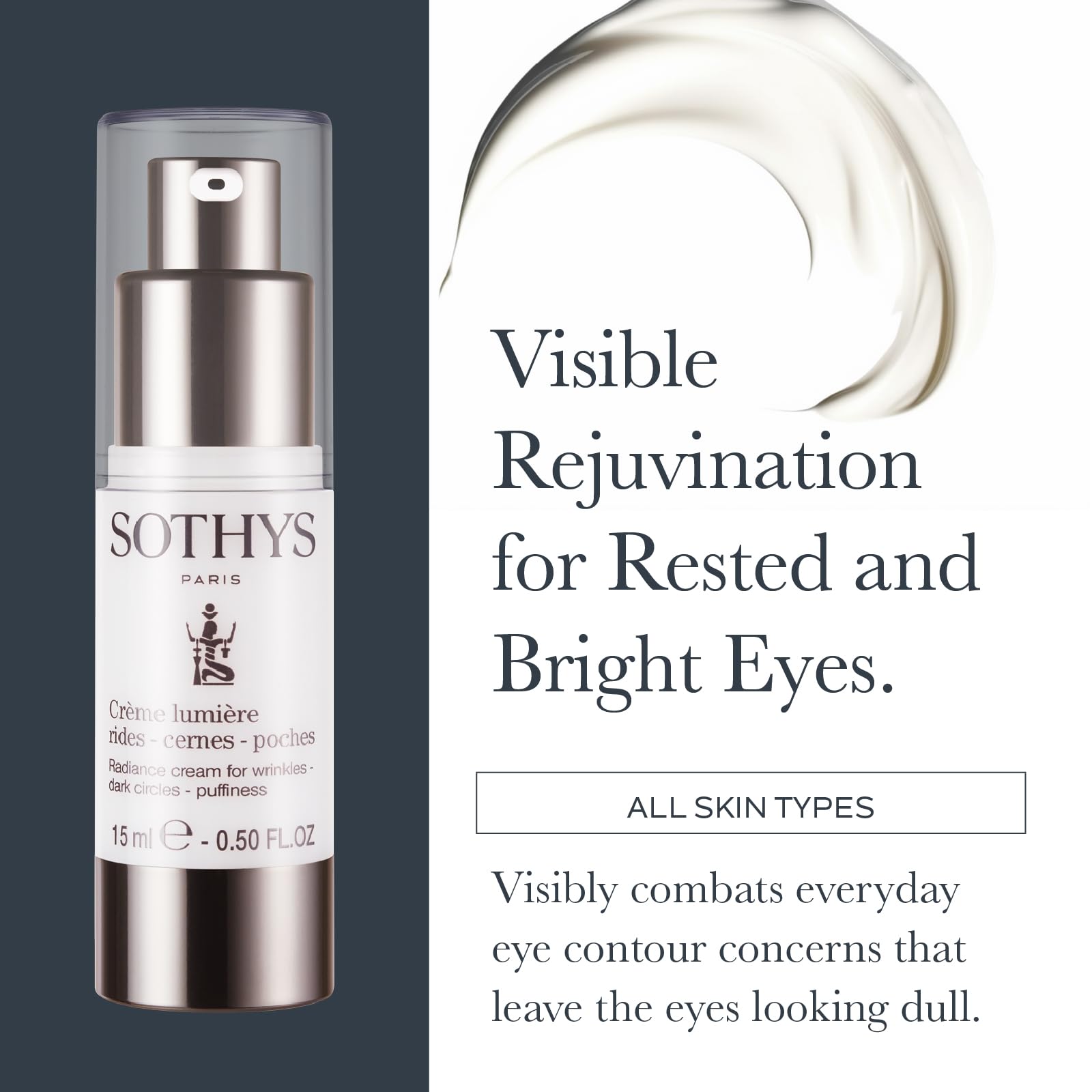 SOTHYS Radiance Cream being applied in the morning to the eye area and upper lid.