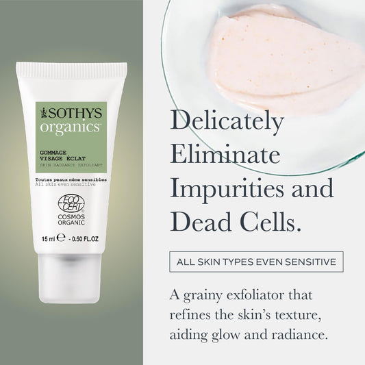 SOTHYS Skin Radiance Exfoliant with Camargue rice grains for refined texture.