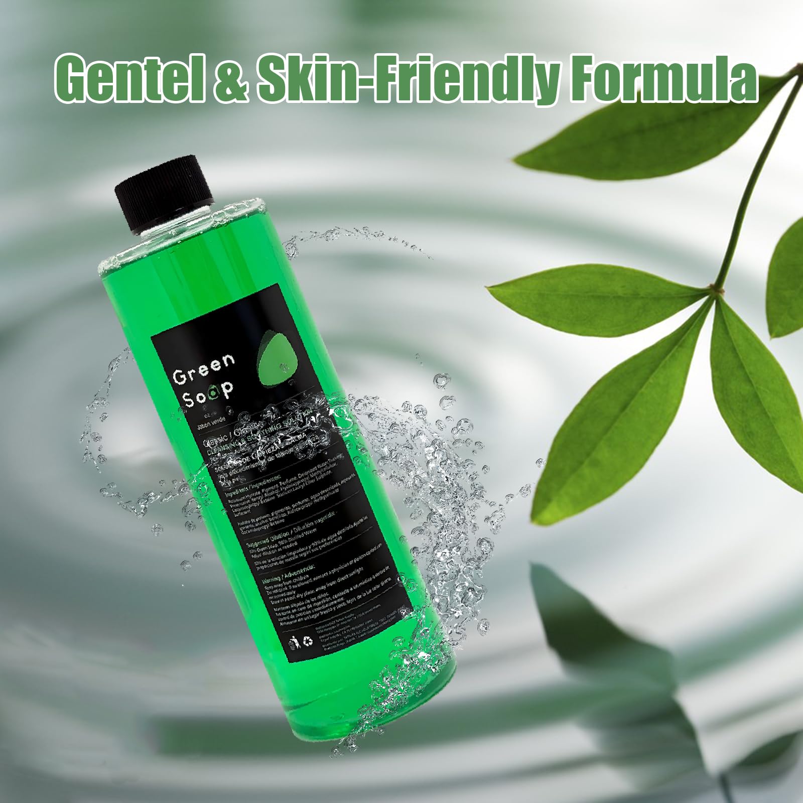 Sotica Green Soap Tattoo plant-based formula for skin-friendly use.