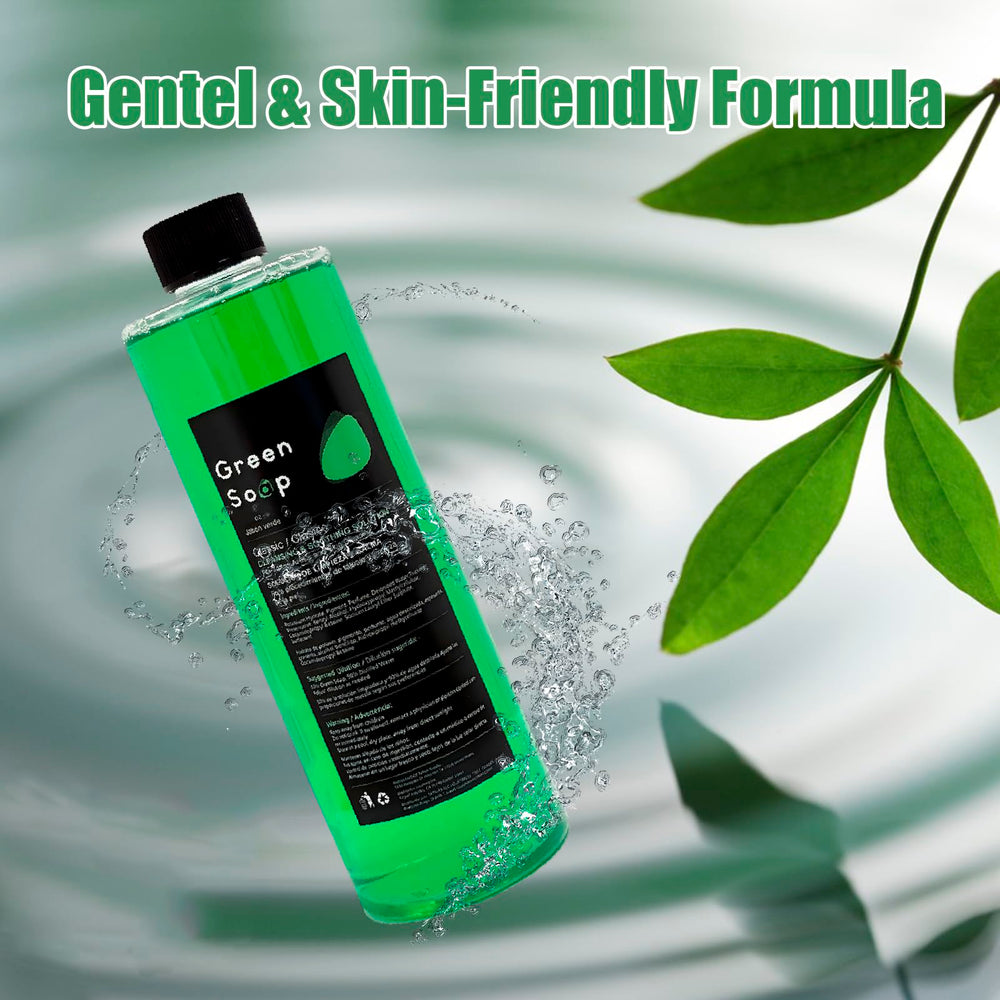 Sotica Green Soap Tattoo plant-based formula for skin-friendly use.