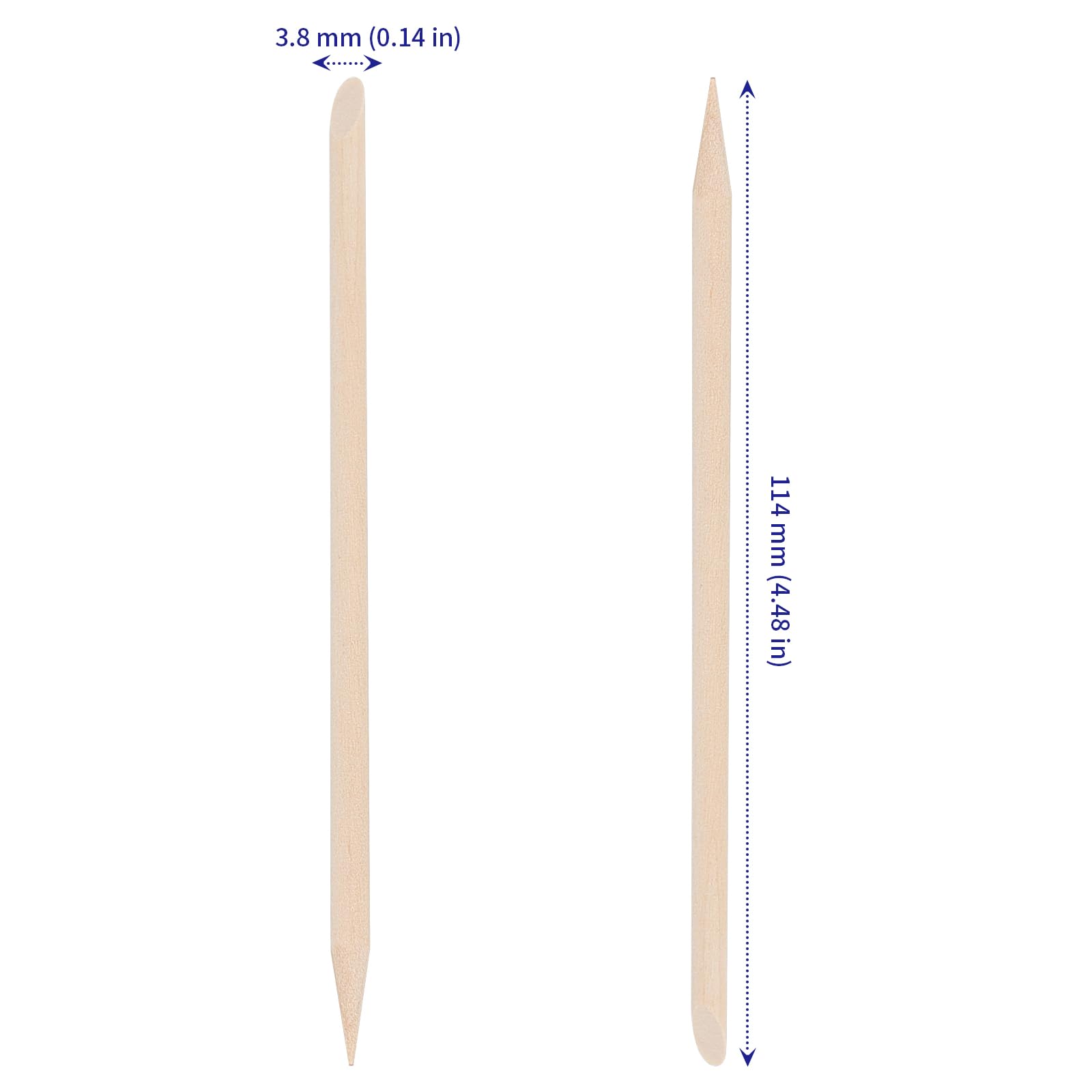 SOUJAP dual-ended cuticle pushers with pointed and flat tips for versatile nail care.