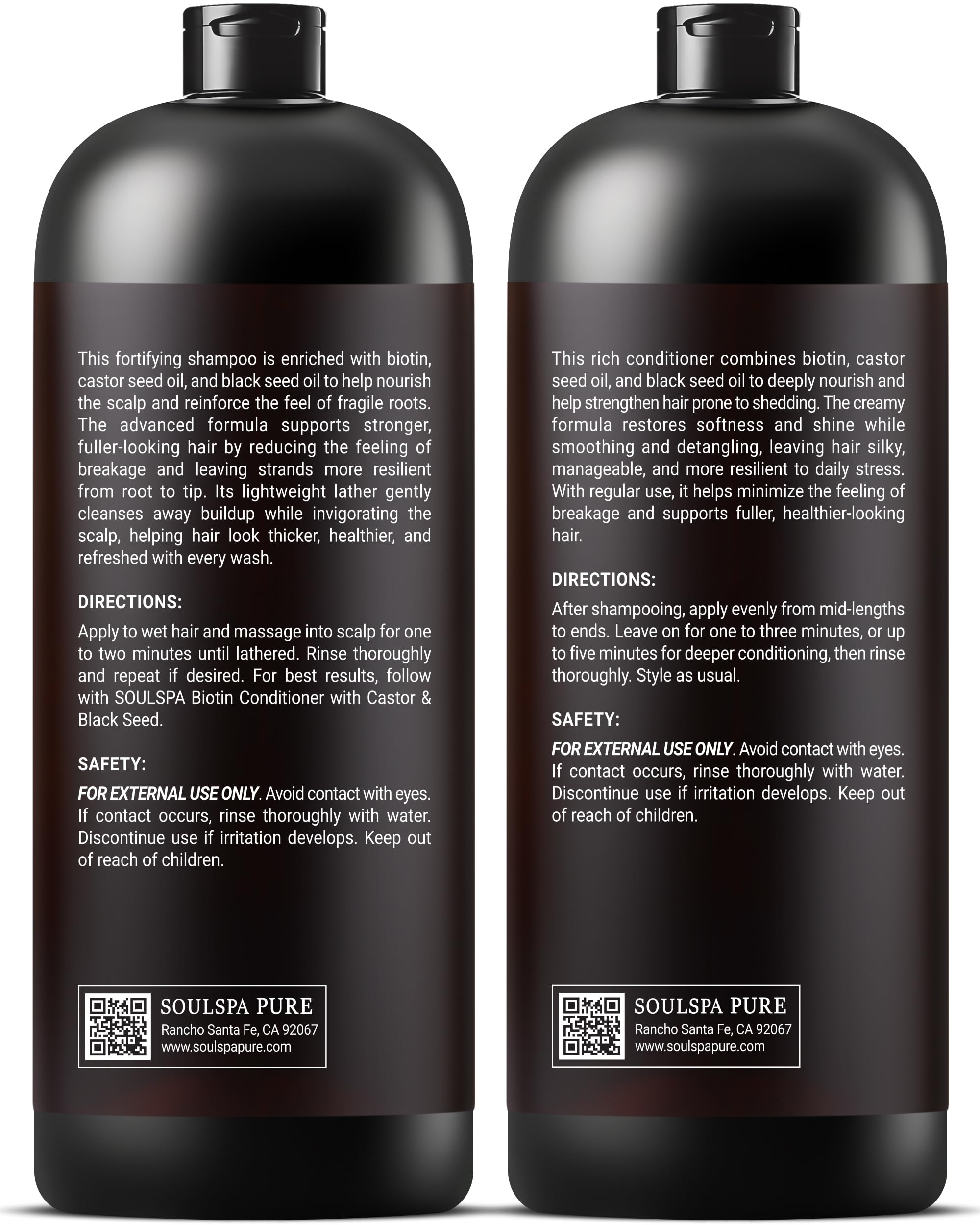 SoulSpa Pure 16 oz bottles packaging ready for home care