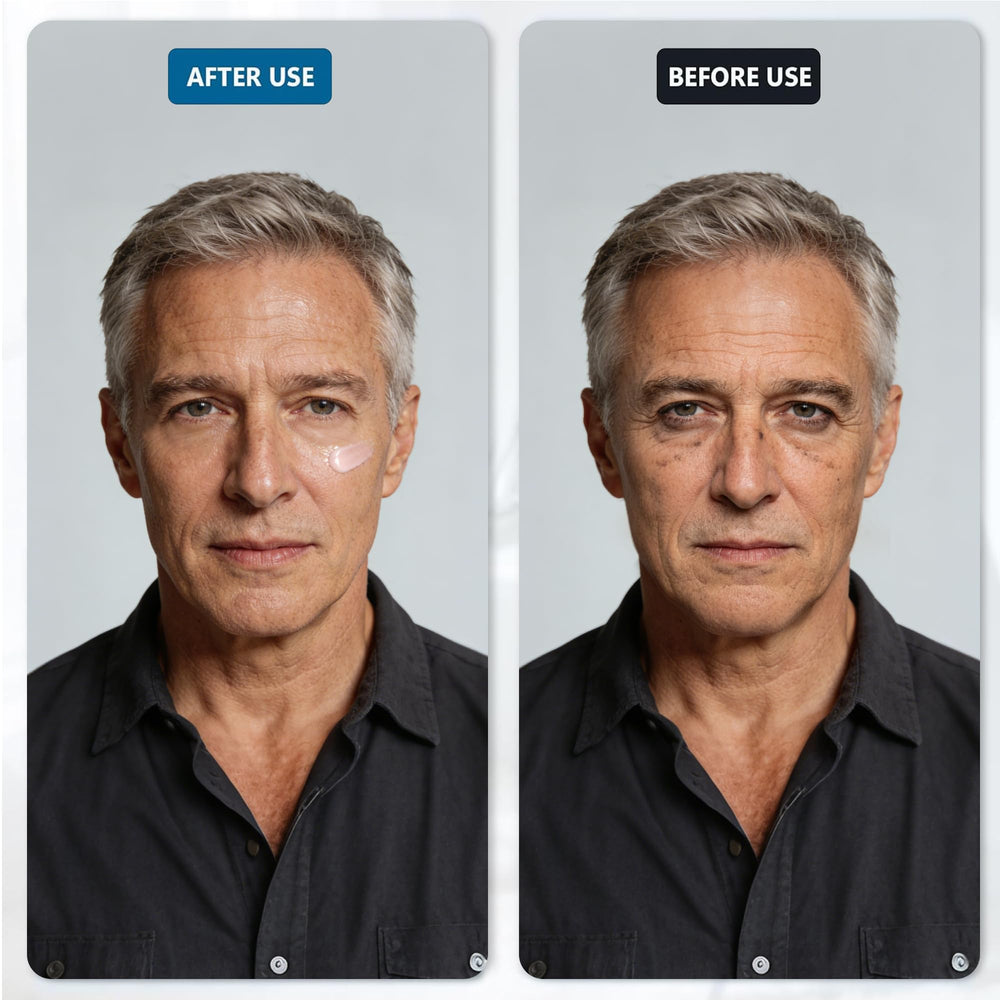 Sounece Instant Eye Lift Serum on eye area delivering a visibly awake look.