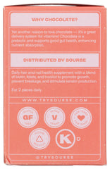 Sourse Hair Grow Bites nutrition label highlights vitamin blends supporting hair wellness.