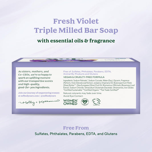 South Of France organic shea butter softens skin for daily use.