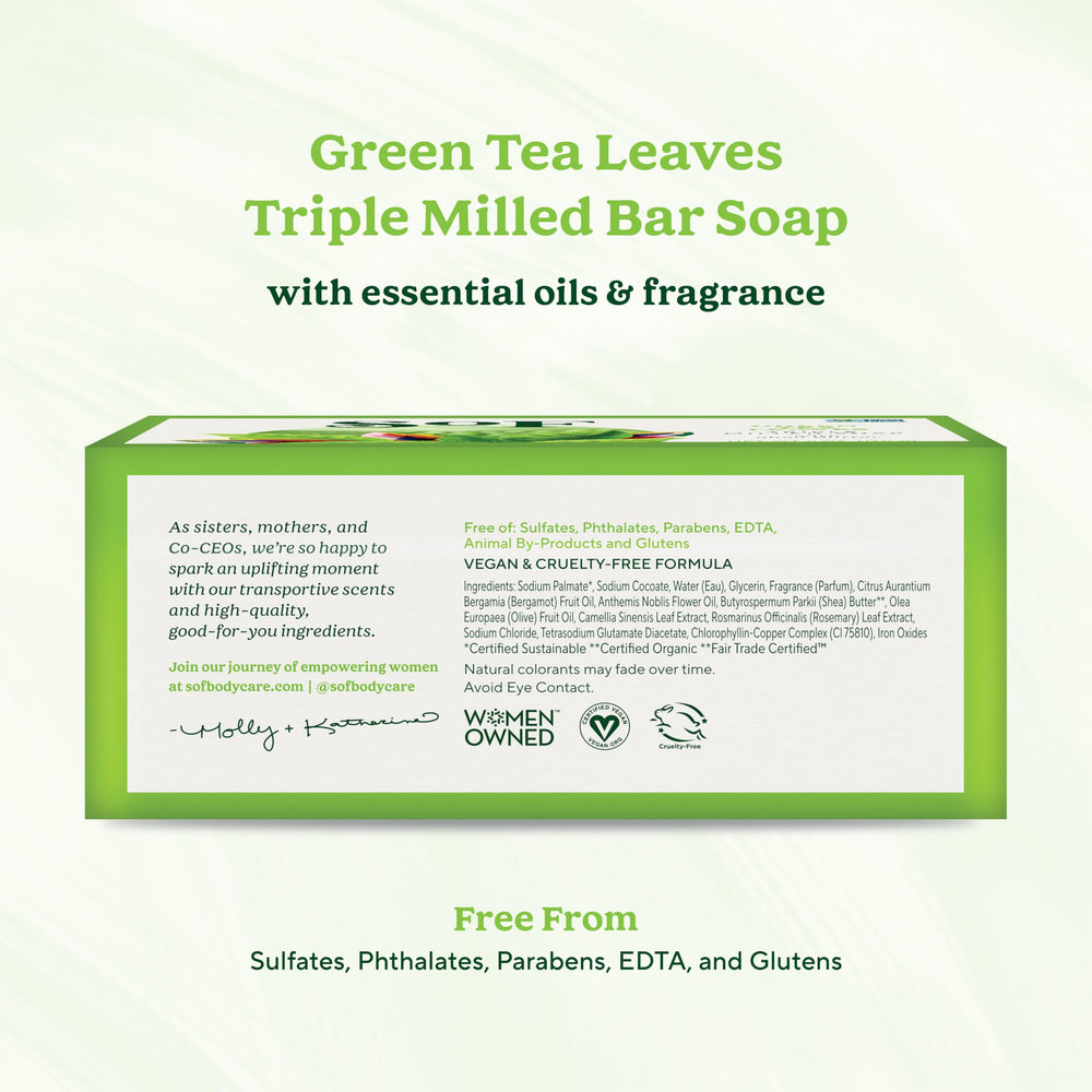 South Of France SoF bar soap with organic shea butter for soft skin.