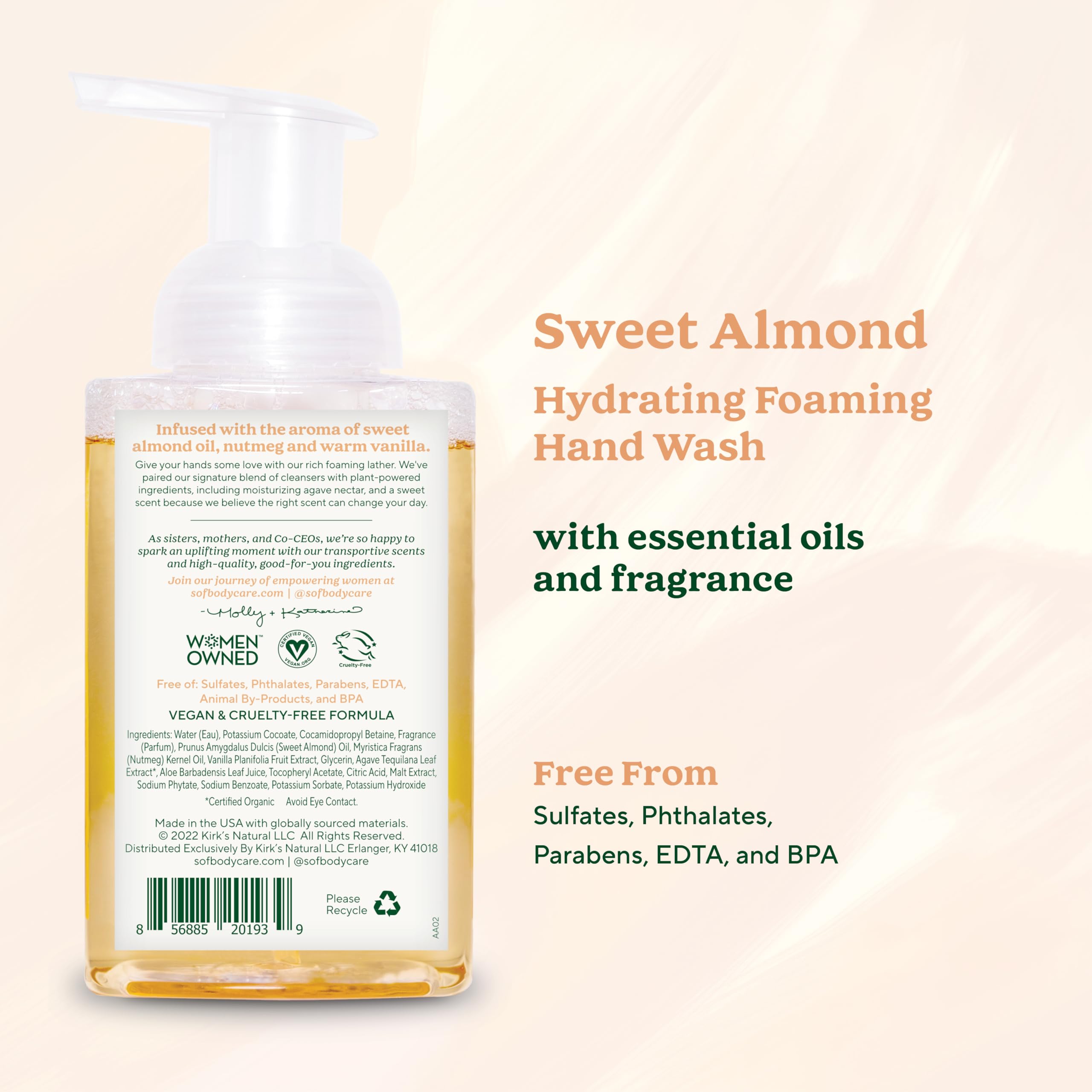 SoF foaming lather close-up showing luxurious cleansing texture