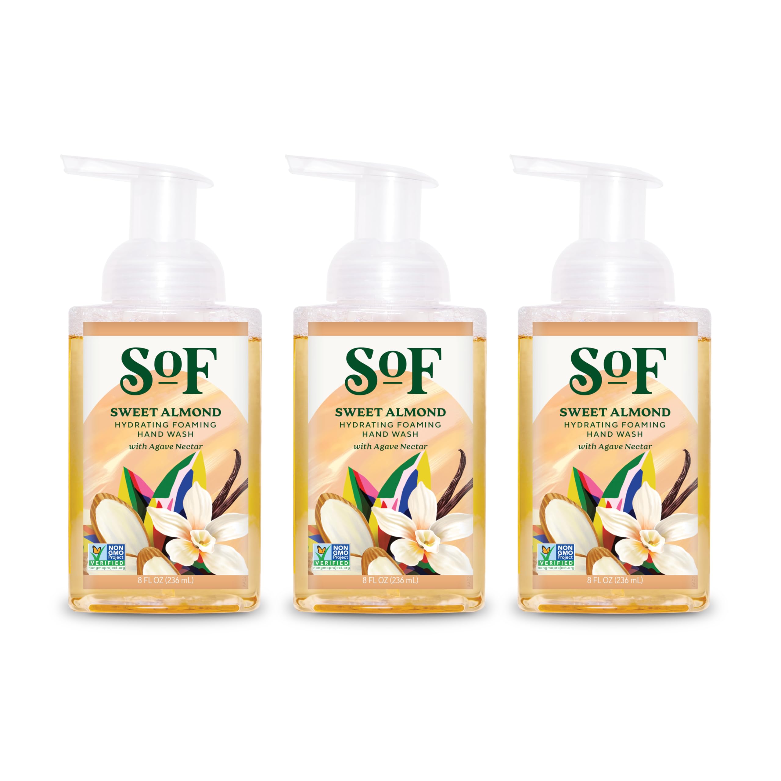 SoF Hydrating Foaming Hand Wash bottle with agave and coconut oil for daily moisture