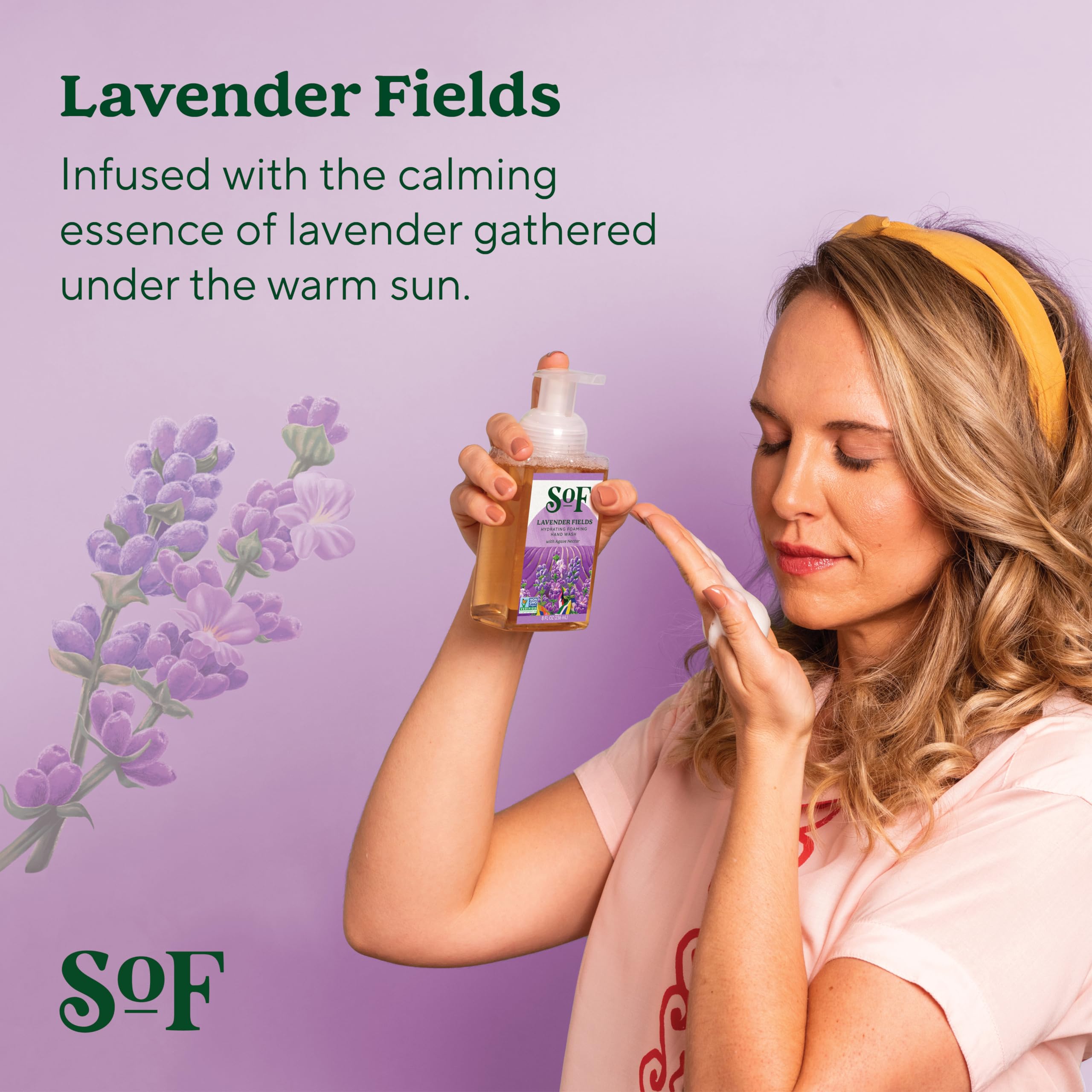 South Of France SoF Lavender Fields foam close-up reveals rich, luxurious lather