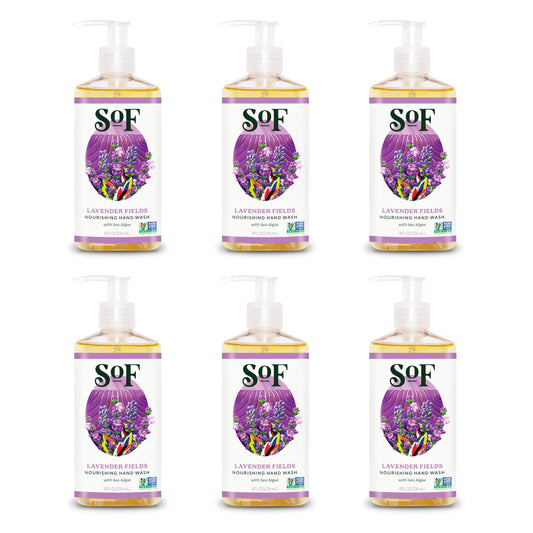 South Of France SoF Nourishing Hand Wash Lavender Fields bottle - calming scent and moisturizing action