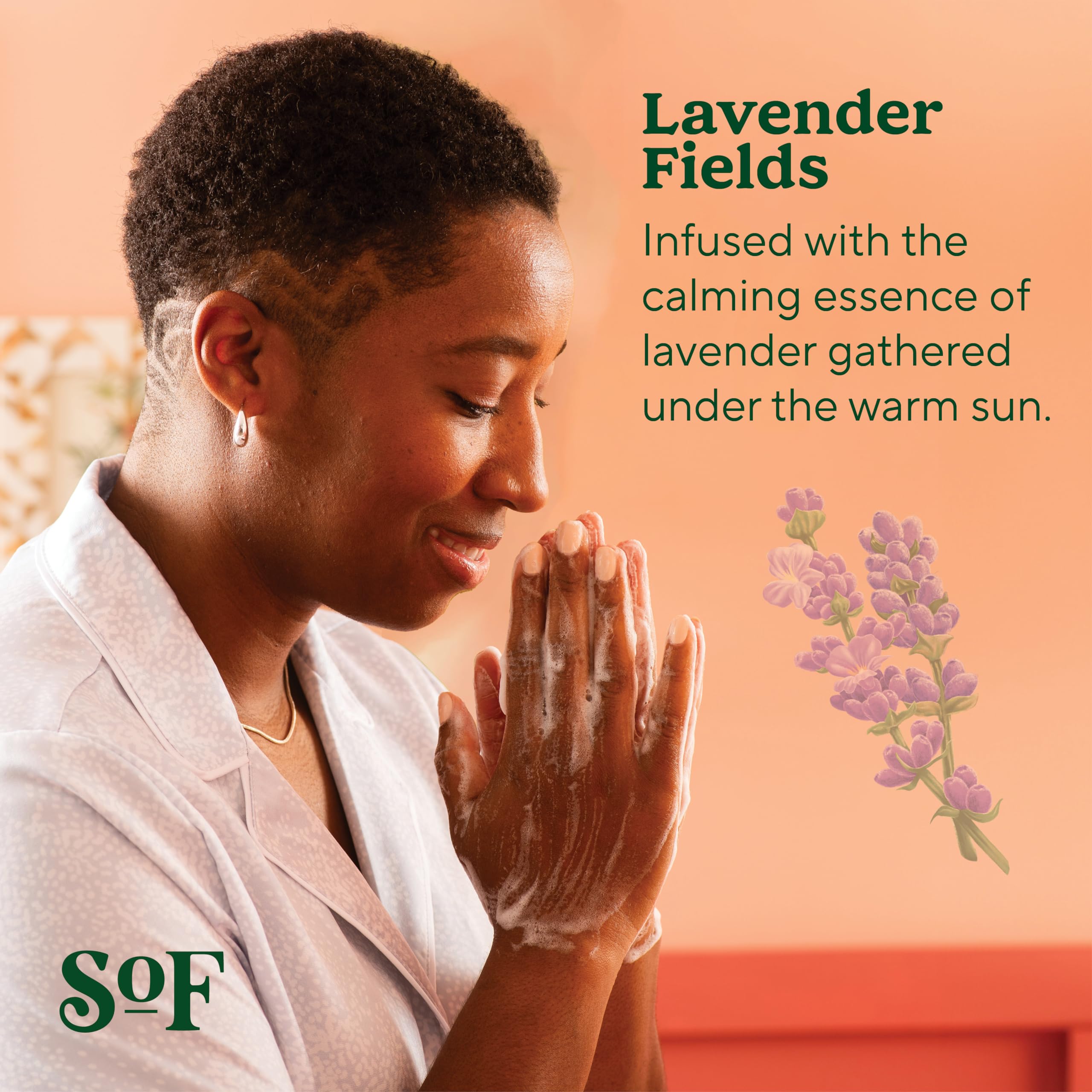South Of France SoF Nourishing Hand Wash Lavender Scent - aroma soothes after chores