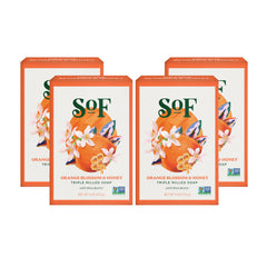 South Of France SoF Orange Blossom Honey bar with uplifting citrus aroma for daily cleansing