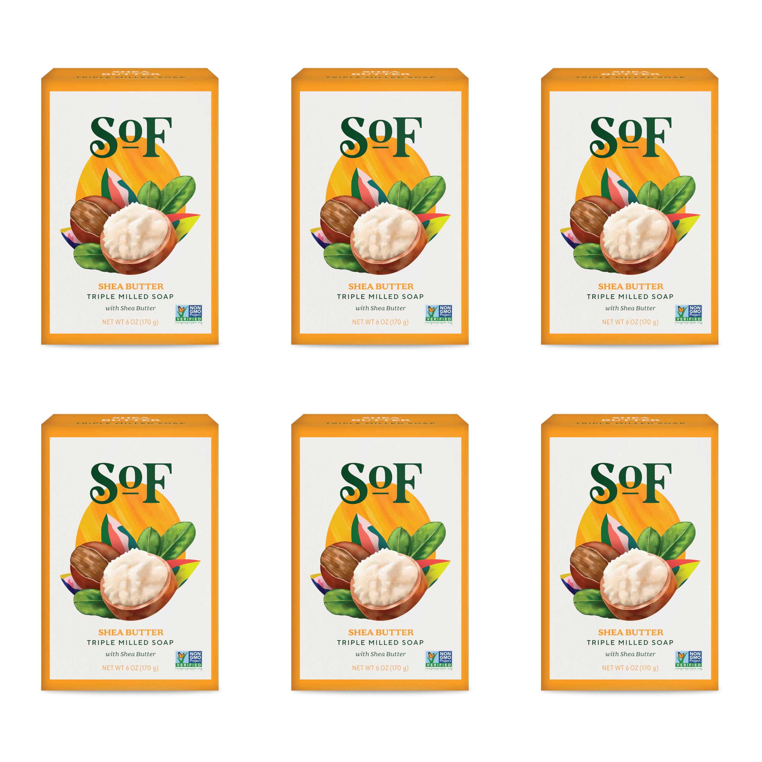 South Of France SoF triple milled bar soap close-up showing creamy hydration.