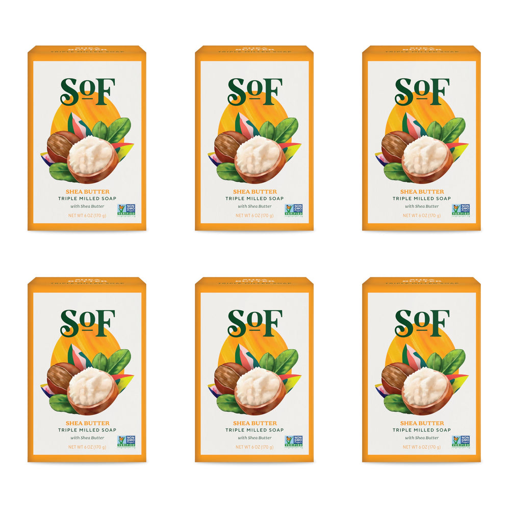 South Of France SoF triple milled bar soap close-up showing creamy hydration.