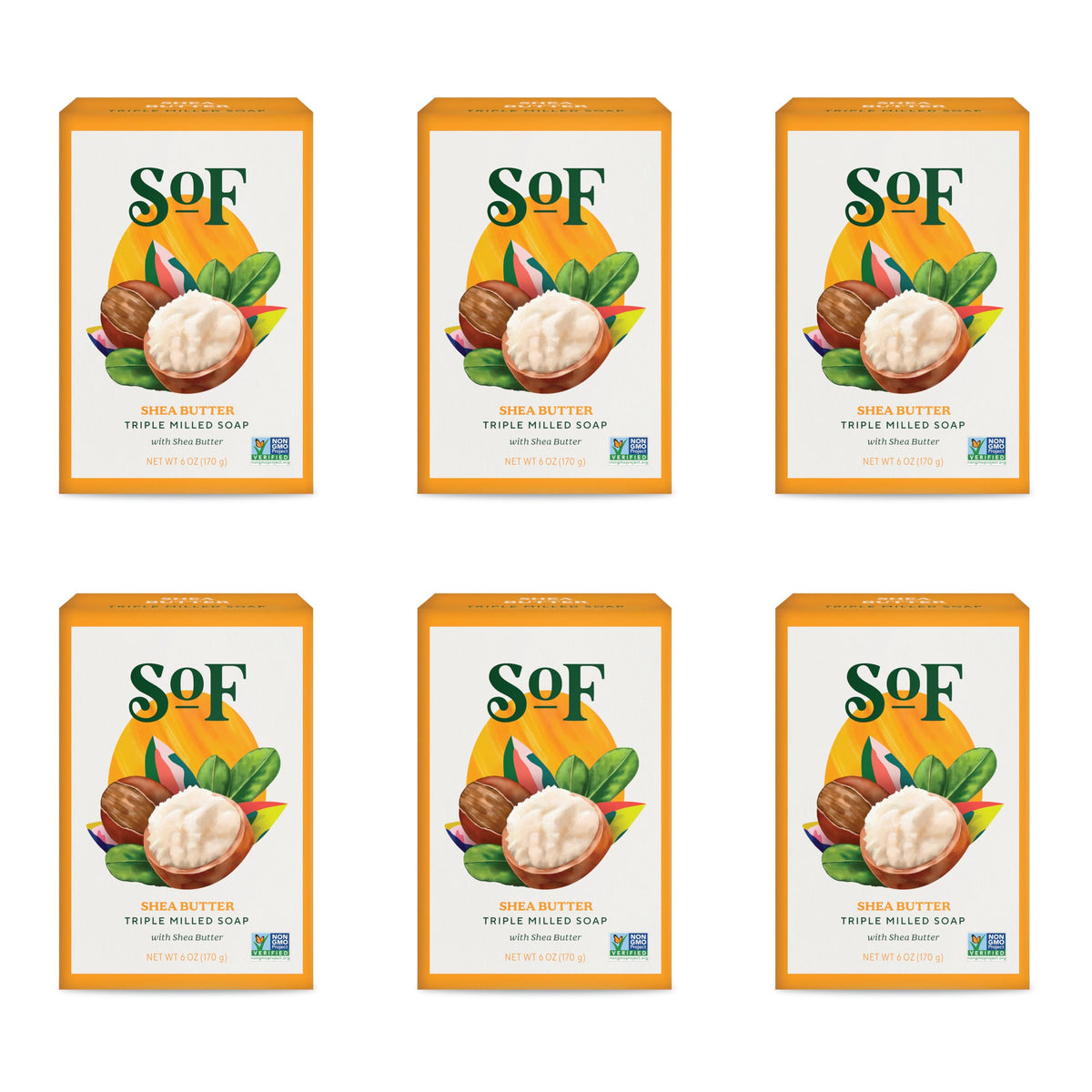 South Of France SoF triple milled bar soap close-up showing creamy hydration.