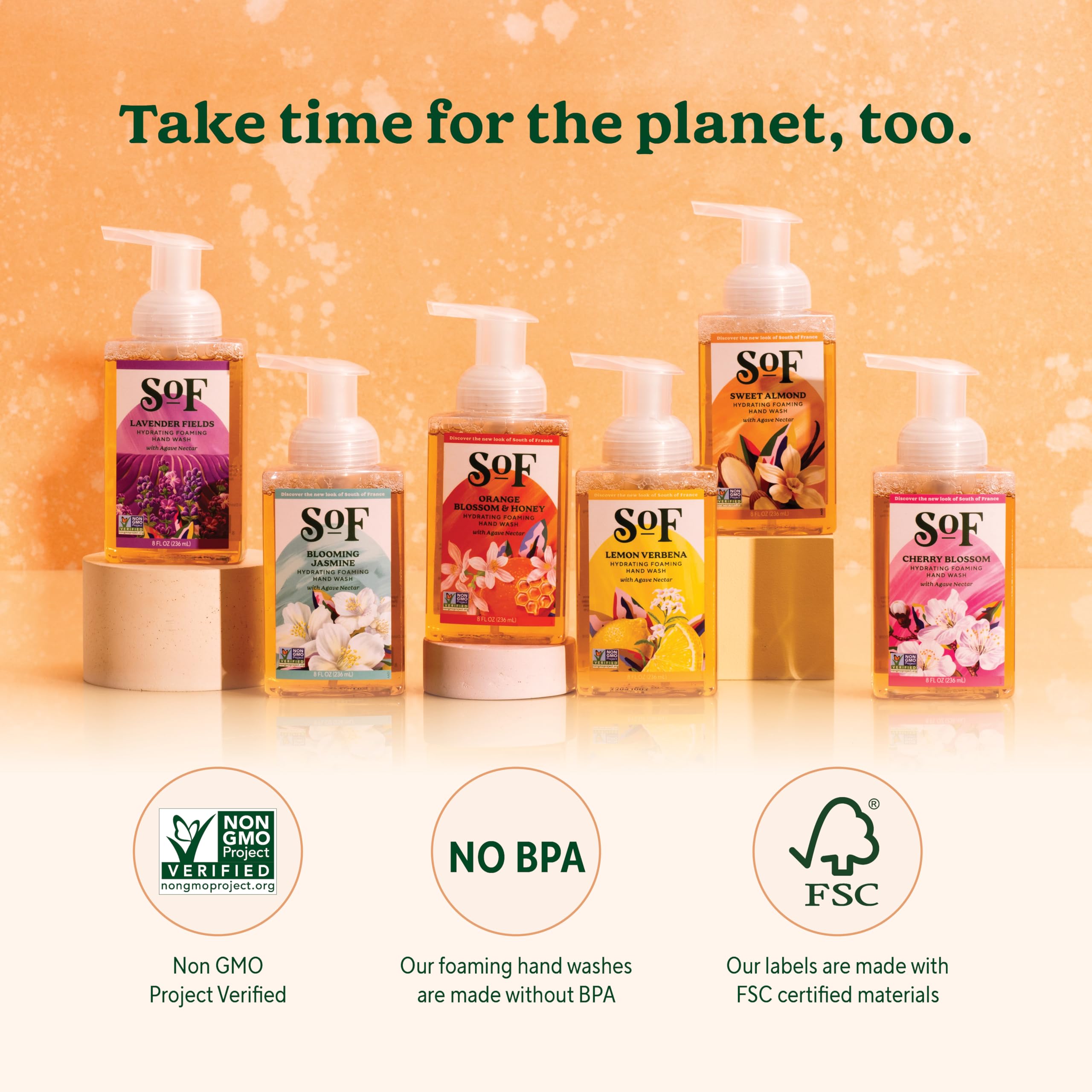 South Of France SoF vegan cruelty-free symbol highlights ethical care.