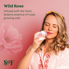 South Of France SoF Wild Rose fragrance showcases rose and geranium notes.