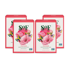 South Of France SoF Wild Rose soap pack showing compact, travel-friendly size.