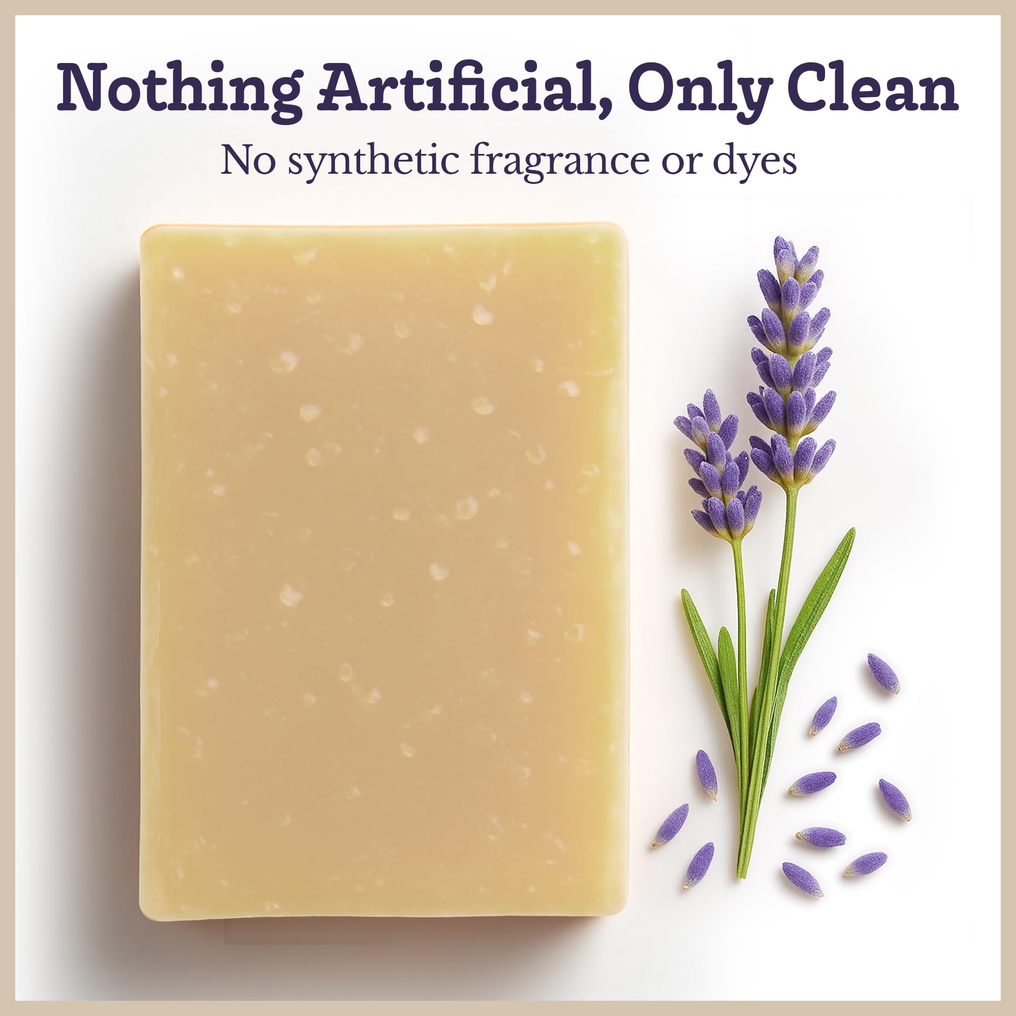 Natural lavender scent from Southern Natural Lavender Goat Milk Soap Bar