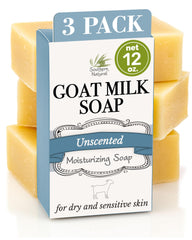Southern Natural unscented goat milk soap bar pack — gentle for sensitive skin.
