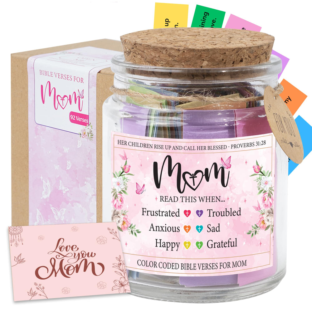 Southlisa Bible Verses Jar for Mom with daily verses to uplift faith.