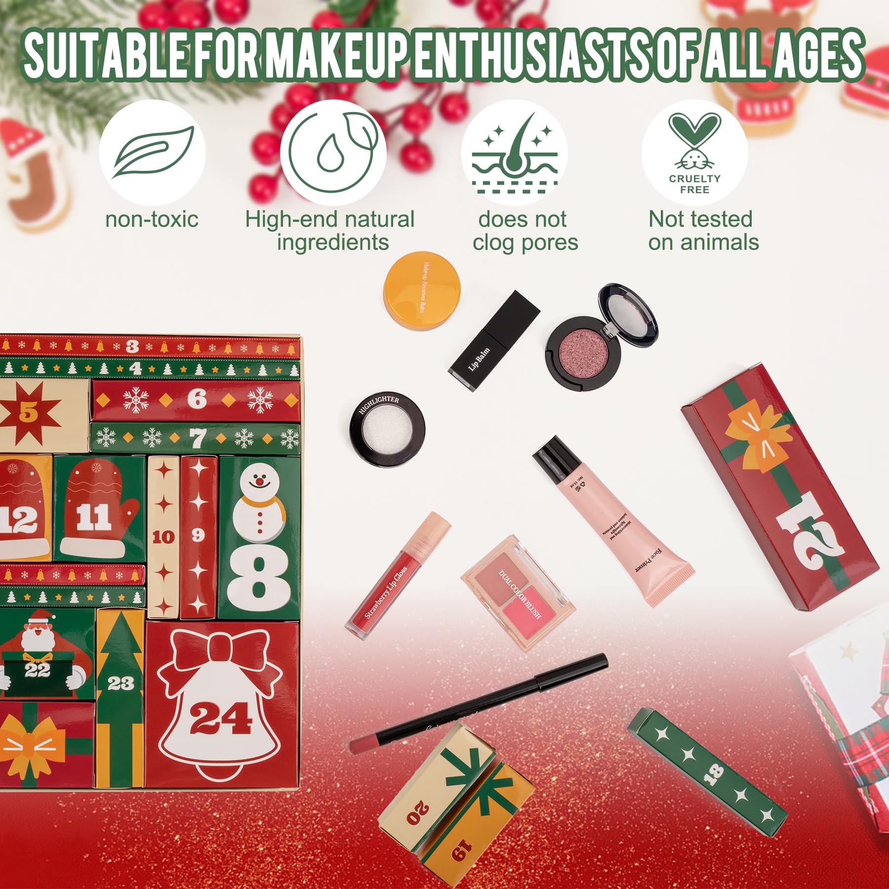 SOYUB lipstick advent calendar presents color options for bold or subtle lips