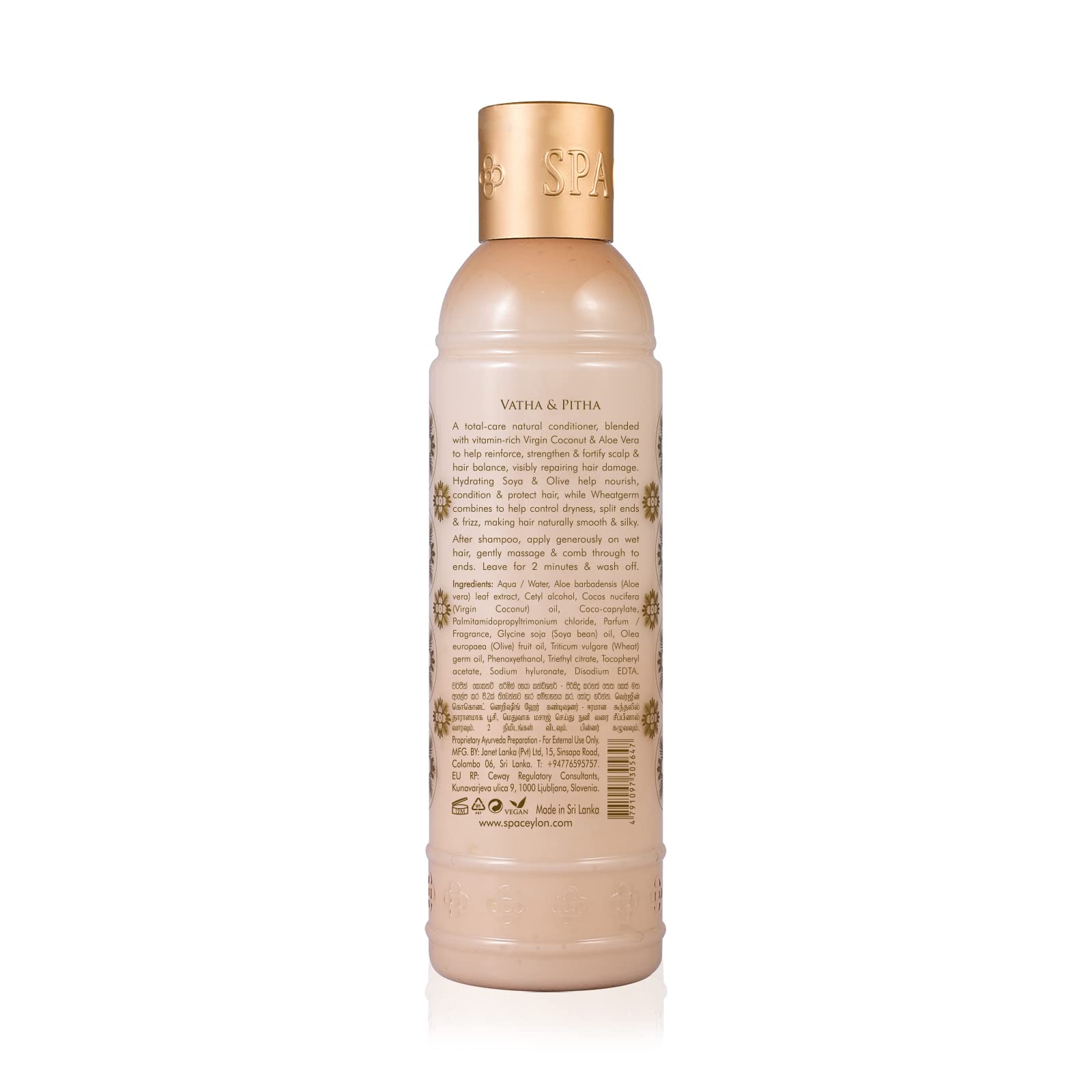 SPA CEYLON Hair-care scene suggesting reduced breakage and softness