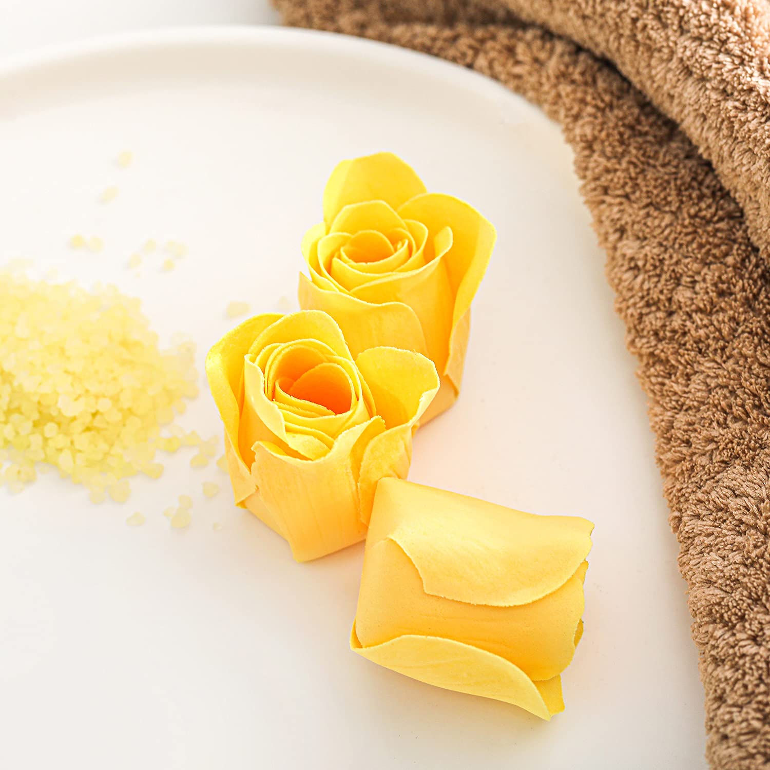 Spa Luxetique bath puff, soft texture for luxurious lather.