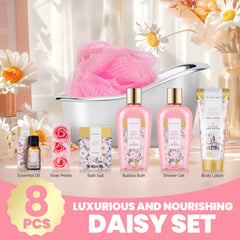 Spa Luxetique Daisy Gift Basket body lotion for smooth skin