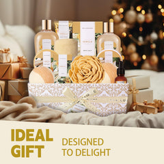 Spa Luxetique vanilla massage oil bottle ready for at-home spa moments