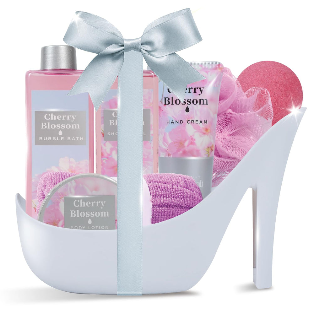 Spa Luxetique World Valentines gift set in pastel high-heel packaging for at-home pampering