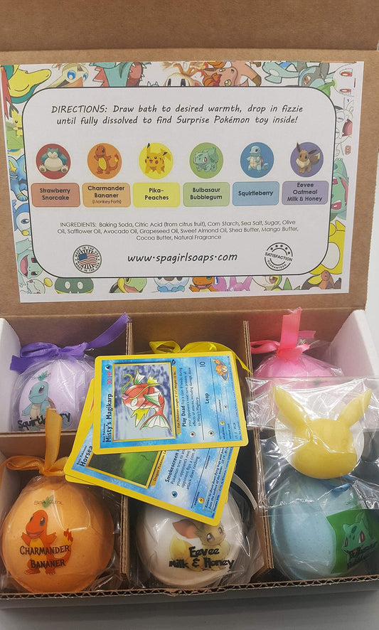 Spa Pure kids-safe bubble bath bomb with a surprise toy inside.