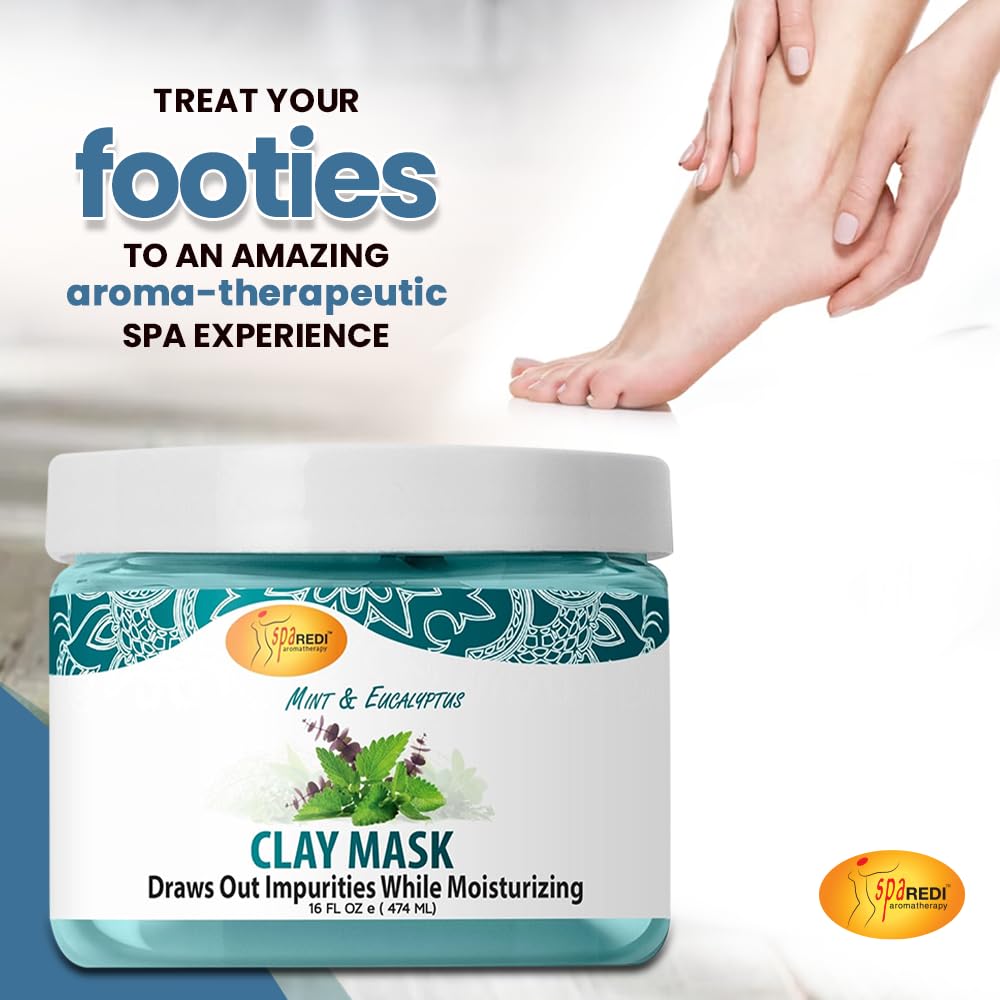 SPA REDI clay mask with hyaluronic acid ingredients enhancing skin hydration.