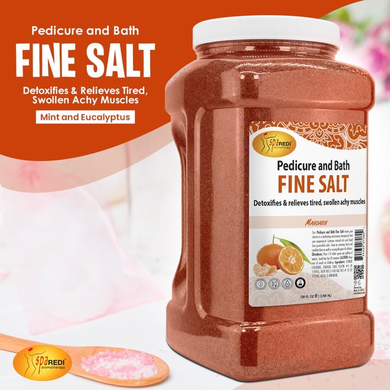 SPA REDI Dead Sea salt crystals closeup emphasize mineral-rich exfoliation for smoother skin.