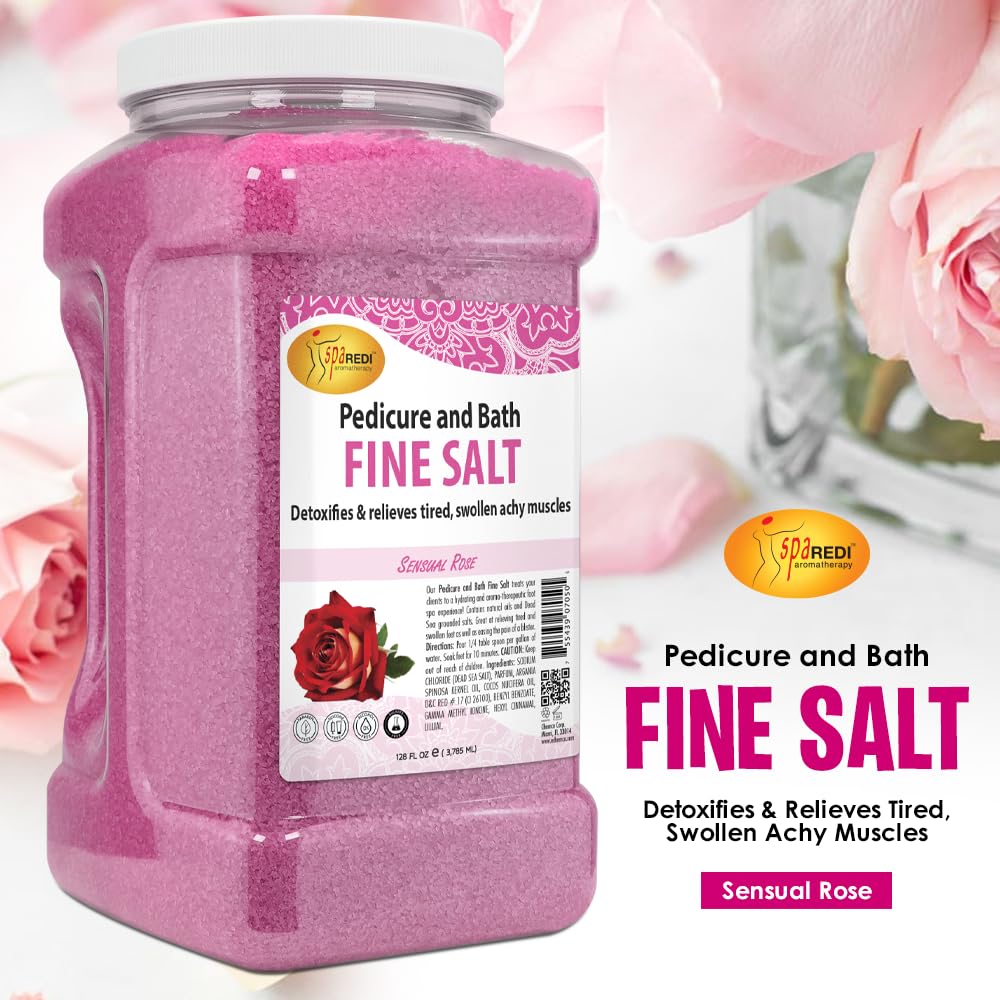 SPA REDI Detox Foot Soak rose pour showing easy-to-measure formula.
