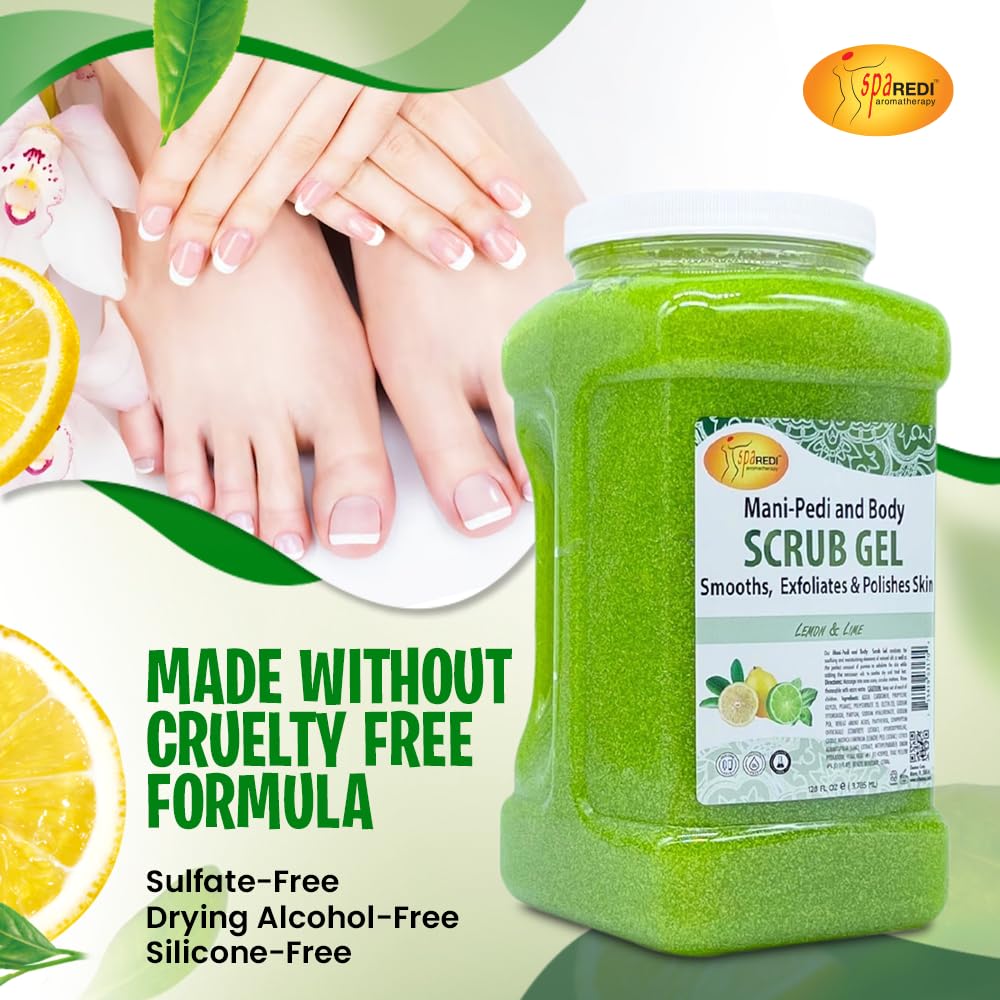 Spa Redi lemon-lime pumice scrub gel ready for pampering routines