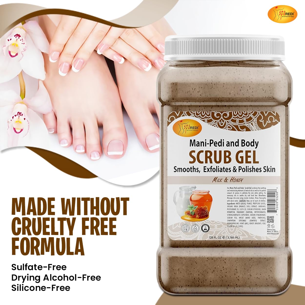 Floral Milk and Honey scent creates a soothing spa-like ambiance.