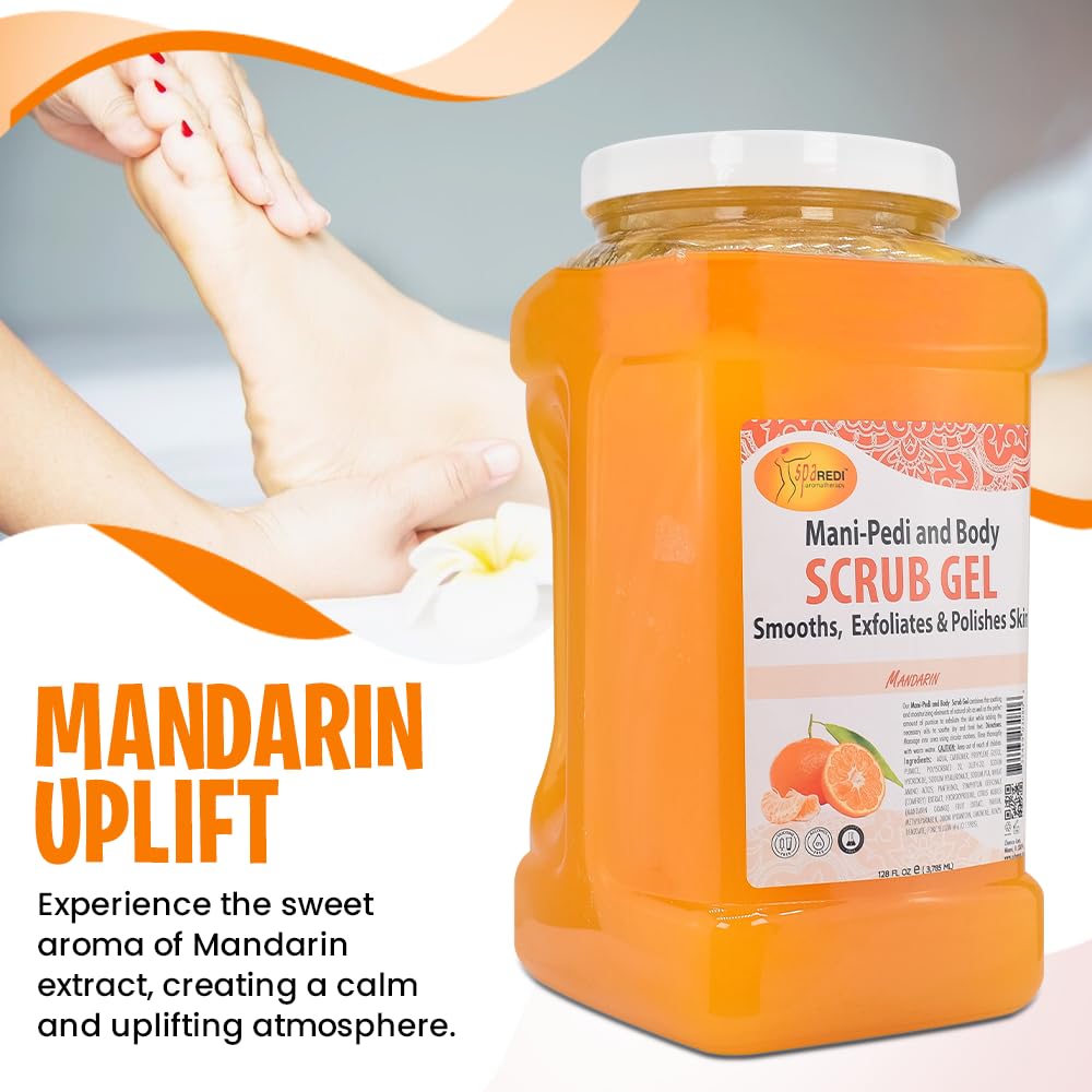 Spa Redi scrub gel applied for gentle exfoliation