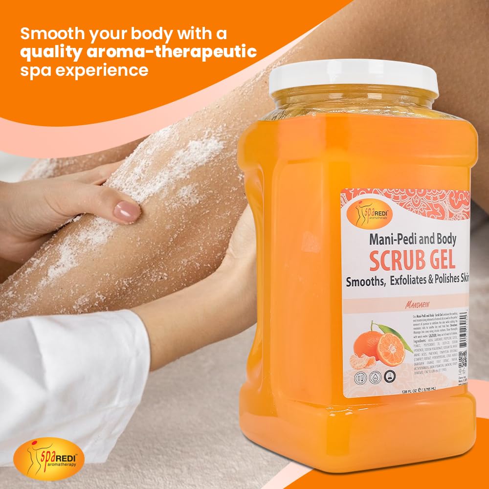 Pedi Scrub Gel Mandarin pumice exfoliation in action