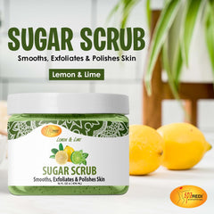Close-up of SPA REDI sugar scrub texture for gentle exfoliation.